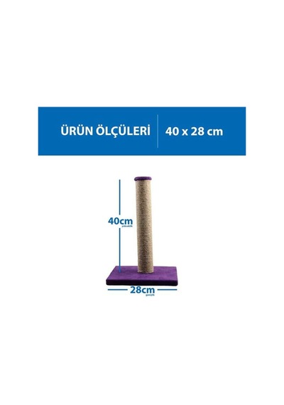 Çubuk Kedi Tırmalama Tahtası 40 Cm Mor