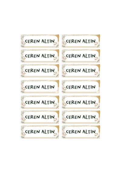 Kişiye Özel 14 Adet Vintage Harita Temalı Kitap Etiketi - A4 Parlak Kuşe Sticker Diğer