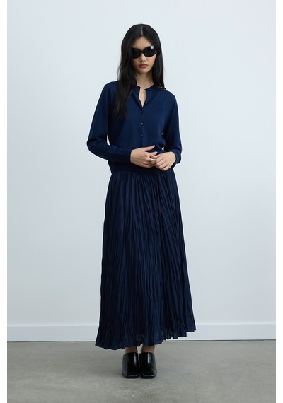 Suud Collection Lacivert Lea Triko Hırka
