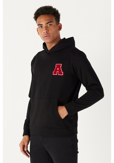 Ac&Co / Altınyıldız Classics Erkek Sıyah Standart Fit Normal Kesim İçi Şardonlu Kapüşonlu Sweatshirt SIYAH Ac&Co / Altınyıldız Classics Erkek Sıyah Standart Fit Normal Kesim İçi Şardonlu Kapüşonlu Sweatshirt SIYAH