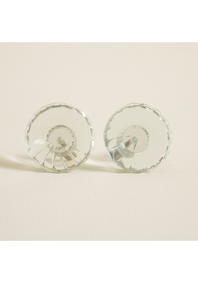 Chakra Glamy Glass Dia 2 Li Çekmece Kulbu Transparan