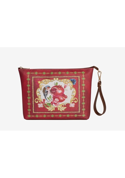 Kırmızı Suni Deri Clutch&portföy Çanta 30x21 Cm