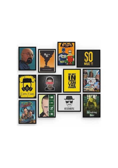 Breaking Bad 12 Parça Ahşap Mdf Tablo Zlltb374 Karışık - 241839698 Karışık