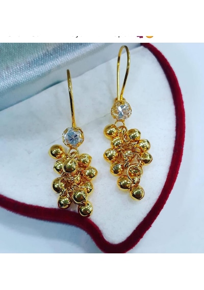 Çelikoğlu Kuyumculuk 14 Ayar Altın Üzüm Salkımlı Küpe 3,67 Gr
