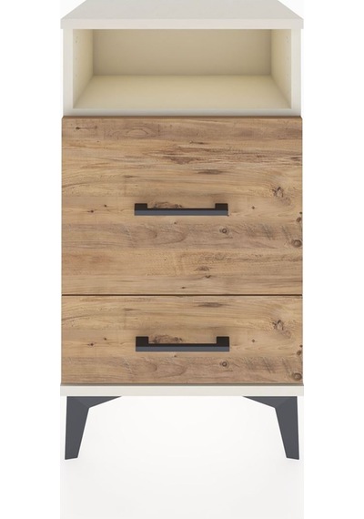 Arges Komodin Tek Raflı 2 Çekmeceli 44x30x80 Aytaşı-çam Aytası