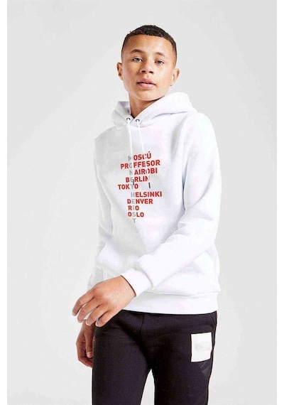 Tshirthane La Case De Papel Money Heist Baskılı Unisex Çocuk Kapüşonlu Sweat