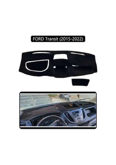 Ford Transit 2015-2022 Torpido Koruma Halısı Siyah Kenar