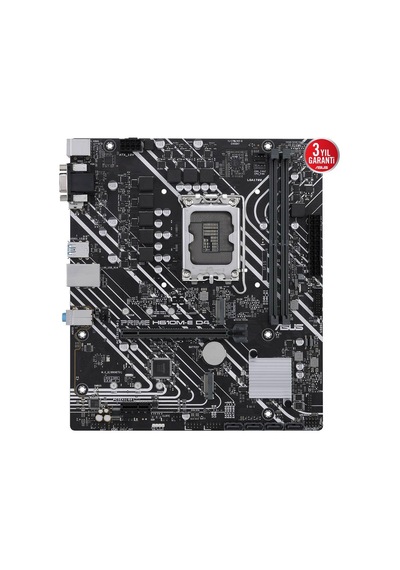 Asus Prıme H610m-e D4-csm, 2xddr4, 2x M.2, D-sub, Hdmı, Dp, 12-13.14.nesil, Lga1700 Soket, Anakart 82068270