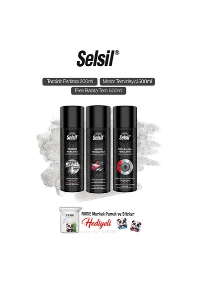 Selsil Fren Balata Ve Motor Tem. 500 Ml, Torpido Parlatıcı 200 Ml Ve Rosie