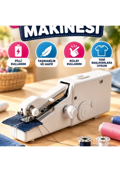 Taşınabilir Mini Dikiş Makinesi Pilli Ve Yeni Başlayanlara Uygun