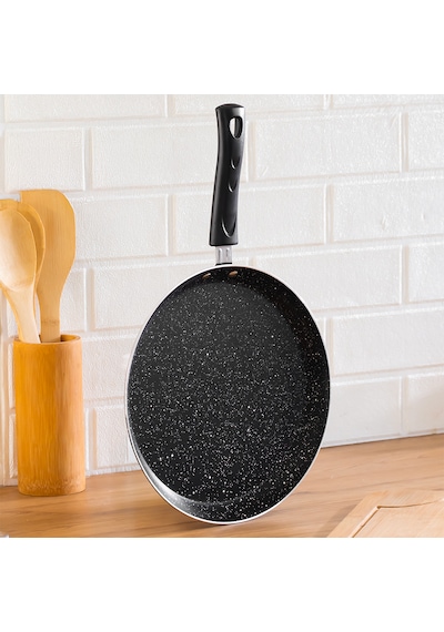 Porsima 579.0093 Granit Yanmaz Yapışmaz Tava Krep Tavası 26 Cm Siyah