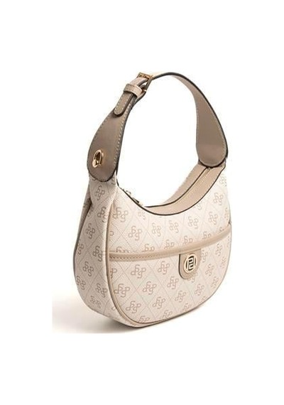 Silver Polo Sp1194 Kadın Omuz Çantası Monogram Bej-kum