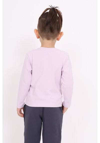 Toontoy Kids Toontoy Unisex Çocuk Tişört Açık Lila