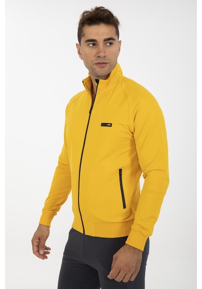Maraton Comfort Erkek Dik Yaka Sarı Eşofman Üstü Sarı