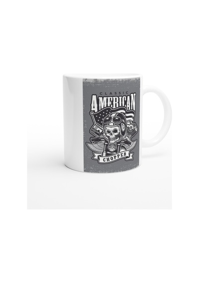 Kafataslı Chopper Ruhlu Amerikan Kupa Bardak Renkli