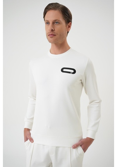 Efor Ts 888 Slim Fit Ekru Spor T-shirt Ekru