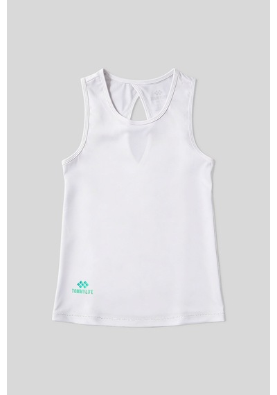 Tommy Life Beyaz Standart Fit Çapraz Sırt Detaylı Kadın Spor Atlet - 97296
