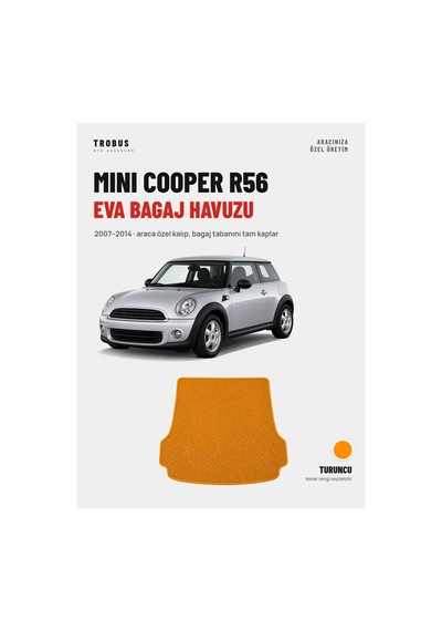 Mını Cooper R56 Eva Bagaj Havuzu 2007 2014 Turuncu Araca Özel Kalıp