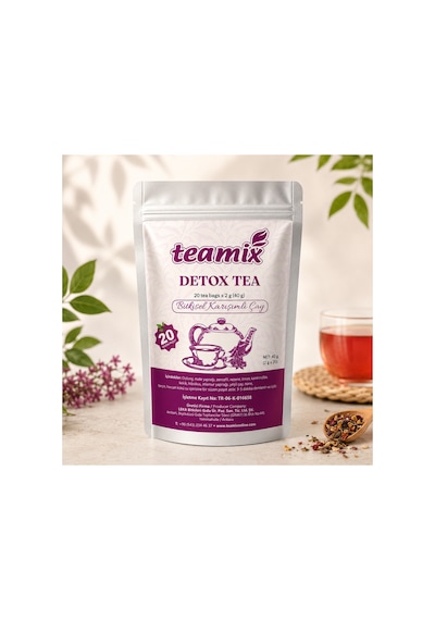 Detox Çayı Tea Bitkisel Karışımlı Form Çayı 20 Süzen Doypack Ambalaj