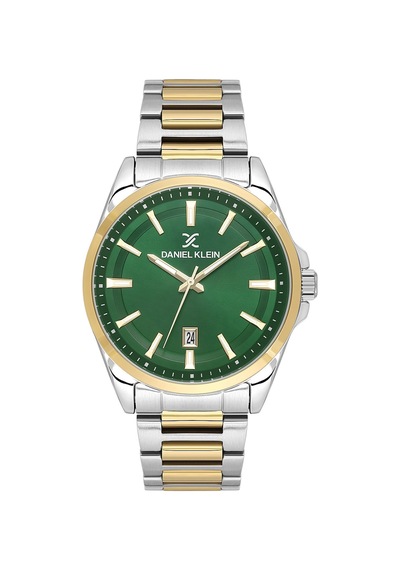Daniel Klein Metal Gümüş Gri Altın Gold Çift Renk Kasa Kordon Takvimli Yeşil Kadran Klasik Erkek Kol Saati Dk.6.14035-8 Daniel Klein Metal Gümüş Gri Altın Gold Çift Renk Kasa Kordon Takvimli Yeşil Kadran Klasik Erkek Kol Saati Dk.6.14035-8