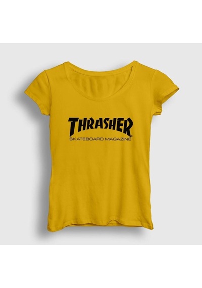 Noıssey Kadın Sarı Logo V5 Thrasher T-shirt 279228tt
