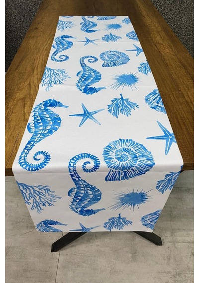 Okyanus Desenli Runner 40x140 Cm Renkli