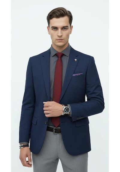 Plus Scorpion Erkek Kendinden Örmeli Çift Düğmeli Blazer Ceket Tek Yırtmaçlı, Modern Klasik Kesim Lacivert Plus Scorpion Erkek Kendinden Örmeli Çift Düğmeli Blazer Ceket Tek Yırtmaçlı, Modern Klasik Kesim Lacivert