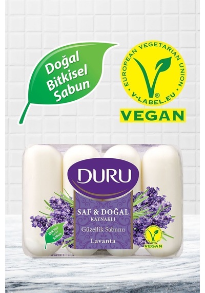 Saf & Doğal Kaynaklı Lavanta 16 Adet Güzellik Sabunu 4x280gr