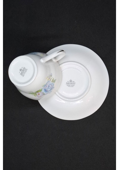 Bone China Mavi Gül Vintage Çay/kahve Fincanı 2 Parça 150 Ml
