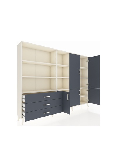 Arges Dolap 11 Raflı 3 Çekmeceli 5 Kapaklı 220x30x163 Aytaşı-antr Aytaşı-antrasit Arges Dolap 11 Raflı 3 Çekmeceli 5 Kapaklı 220x30x163 Aytaşı-antr Aytaşı-antrasit