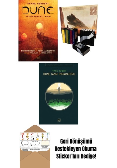 Dune Grafik Roman 1. Kısım + Dune Serisi Kutu Set 6 Kitap Ciltli + Dune Tanrı İmparatoru
