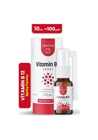Erbatab Metilkobalamin B12 Sprey 10 Ml