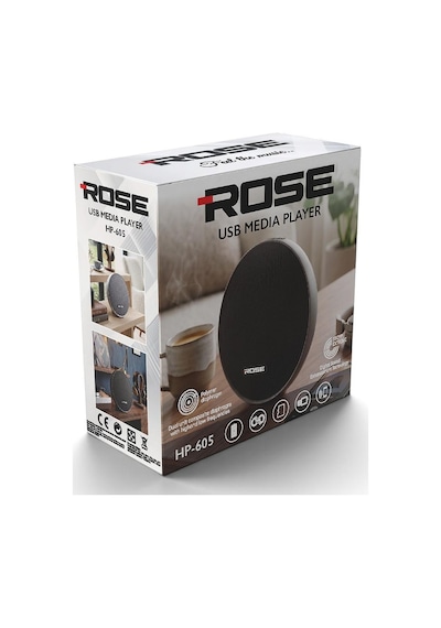 Rose Hp-605 Şarjlı Dekoratif Masa Üstü Bluetooth Hoparlör 18x18x5cm