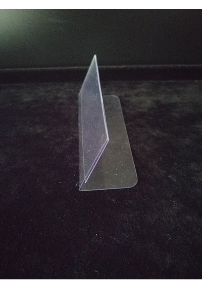 10 Adet Pvc Şeffaf Etiketlik 10x4 Cm Ayaklı Kart Tutucu İsimlik