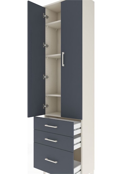 Arges Dolap 4 Raflı 3 Çekmeceli 2 Kapaklı 60x30x221 Aytaşı-antrasit Atlas Çam Arges Dolap 4 Raflı 3 Çekmeceli 2 Kapaklı 60x30x221 Aytaşı-antrasit Atlas Çam