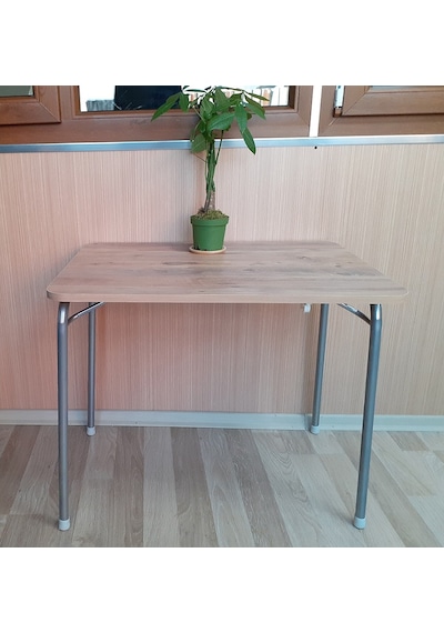 Depolife Depolife Katlanır Ayaklı Mutfak Balkon Yemek Çalışma Masası Ceviz (464146298)
