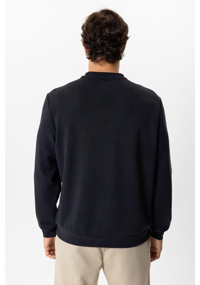 Backandbond Antrasit Regular Fit Bisiklet Yaka Sweatshirt