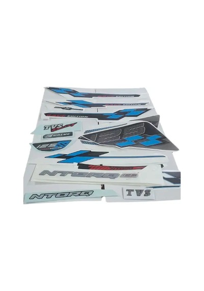 Tvs Ntorq 125 Etiket Seti Mavi  -