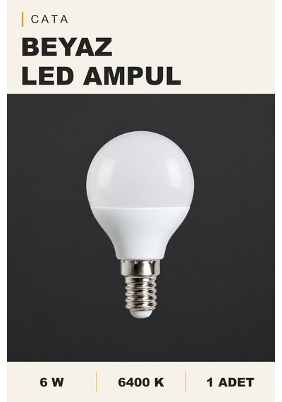 Cata 6w E14 Beyaz Led Ampul, 1 Adet