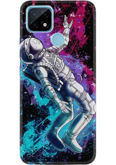 Realme C25S Kılıf Desenli Astronot Signs 1753