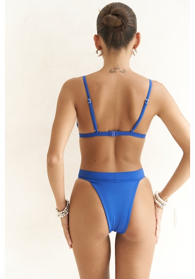 Mai Collection Mai Studios Co. Bagus Askılı Üçgen Mavi Bikini Üstü Mavi