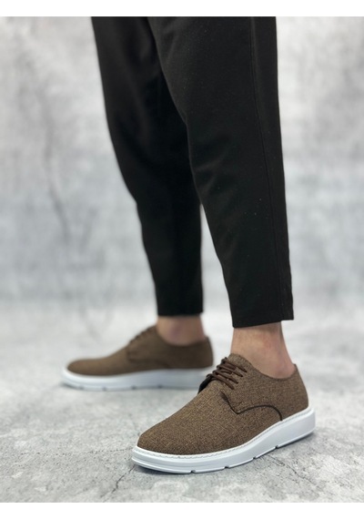 DMR Elegance Ba0003 Bağcıklı Klasik Spor Keten Kahverengi Beyaz Taban Casual Erkek Ayakkabı Rekli DMR Elegance Ba0003 Bağcıklı Klasik Spor Keten Kahverengi Beyaz Taban Casual Erkek Ayakkabı Rekli