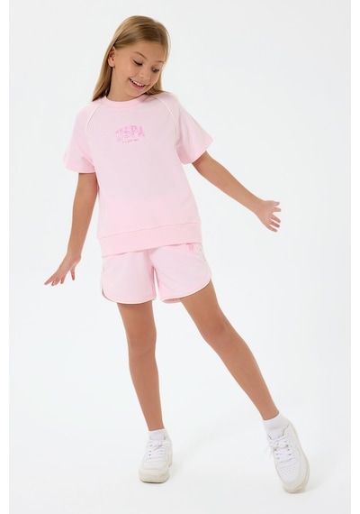 U.s. Polo Assn. Kız Çocuk Pembe Şort Takım Us2528-c-v2 Pembe