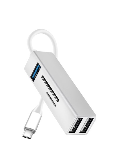 Usb Dönüştürücü 3.0 Hub 5in1 Port Hızlı Aktarım 5gbps Usb Sd Kart Çoğaltıcı Çevirici Cihazı