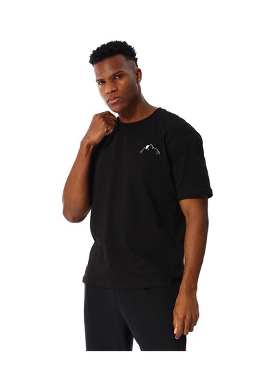 Sportive Yama Erkek Siyah Günlük Stil T-shirt 25ye030-syh Siyah