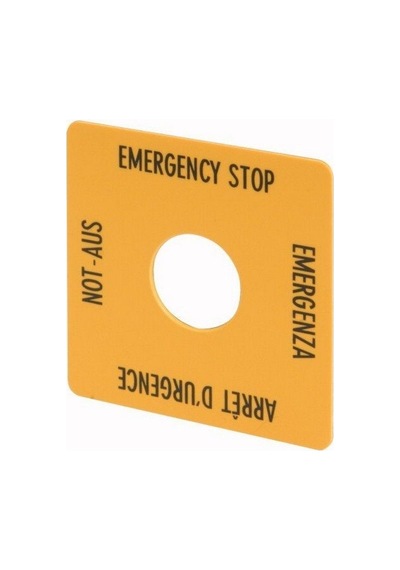 Eaton M22-xyk1 Buton Aksesuarı: Etiket 50x50mm Acil Durdurma Butonu İçin