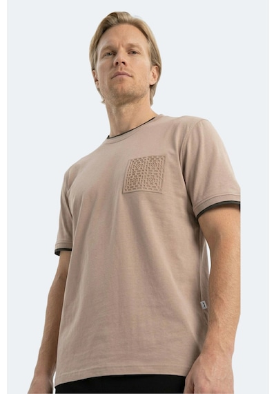 Slazenger Zavıer Erkek Pamuklu Kahve Tişört