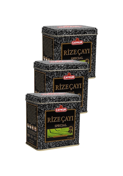 Rize Çayı Hediyelik Teneke Kutu 200 Gr. Üçlü Paket