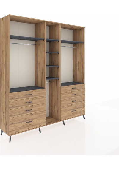 Hyperion Dolap 8 Raflı 8 Çekmeceli 3 Askılı 220x44x243 Çam-antrasit/çam Antrasıt/atlas Çam Hyperion Dolap 8 Raflı 8 Çekmeceli 3 Askılı 220x44x243 Çam-antrasit/çam Antrasıt/atlas Çam