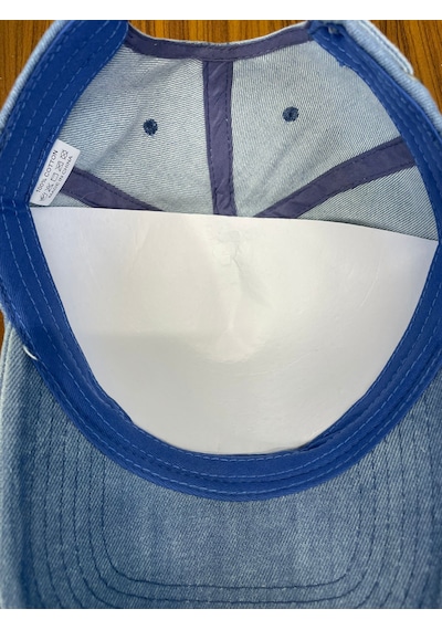 Jean Denim Kot Kumaş Vintage Unisex Cap Şapka Lacivert - Mavi